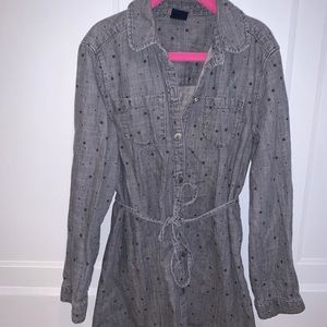 ✨Grey jean gap tunic size M